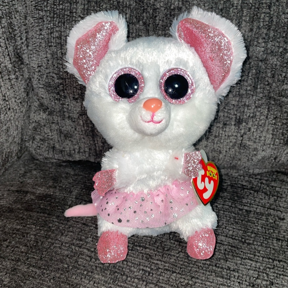 Ty Beanie Boos - NINA the 6" Ballerina Mouse NWT's Stuffed Animal Plush Toy